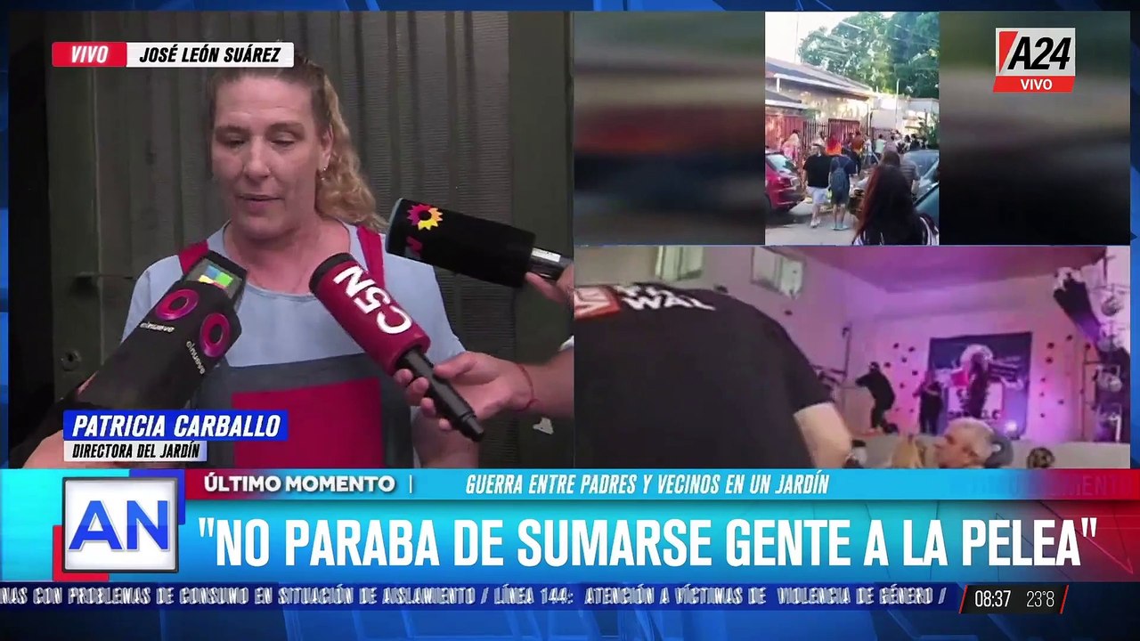 Batalla campal en jardín de infantes de José Le...