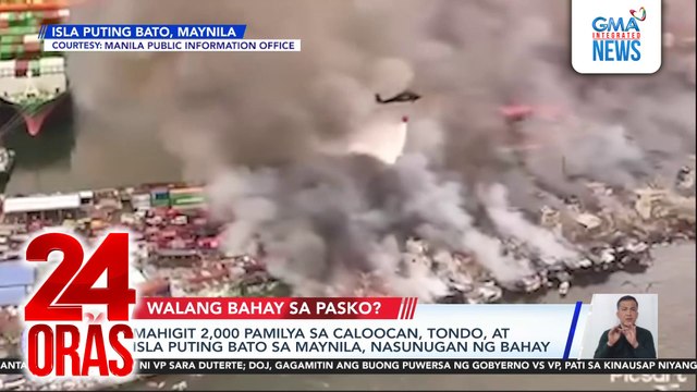 Mahigit 2,000 pamilya sa Caloocan, Tondo, at Isla Puting Bato sa Maynila, nasunugan ng bahay | 24 Oras