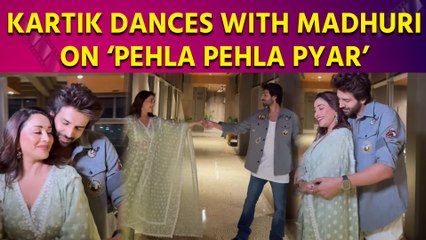 Kartik channels his inner Prem as he dances with Madhuri on ‘Pehla Pehla Pyar’