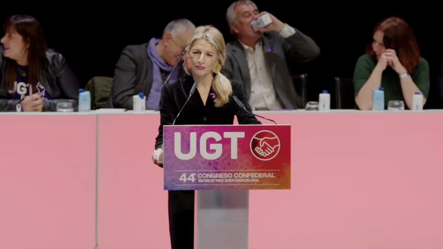 Yolanda Díaz, a Feijóo, en el Congreso de la UGT: ¿Vais a hacer con la reducción de la jornada lo mismo que con la reforma laboral?