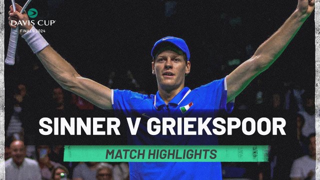 Jannik Sinner vs Tallon Griekspoor (7-6, 6-2)| Copa Davis 2024 | Final, Singles