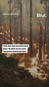 Fire continues to rage near Yosemite