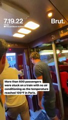 Passenger breaks window on stalled train
