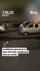 Sinkhole appears in NYC after flash floods