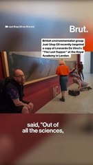 Protesters glue themselves to famous paintings