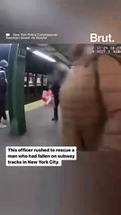 Man rescued from tracks just before train arrives