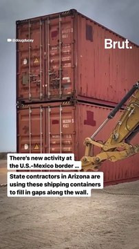 Shipping containers fill in border gaps