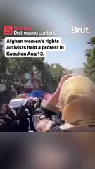 Taliban fires shots during women's protest