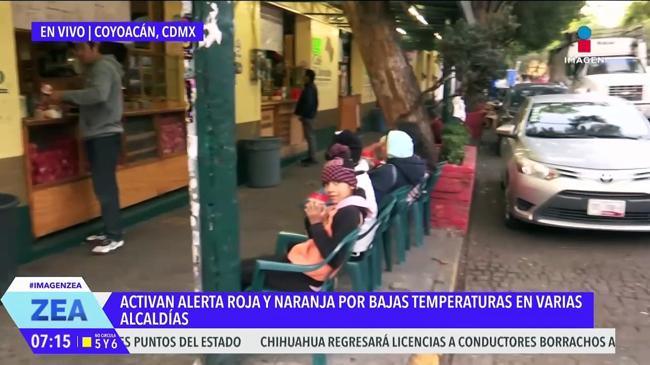 Activan la alerta roja y naranja por bajas temperaturas en alcaldías de la CDMX