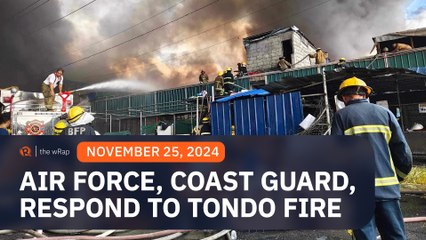 Air Force, Coast Guard respond to fire in Isla Puting Bato in Tondo