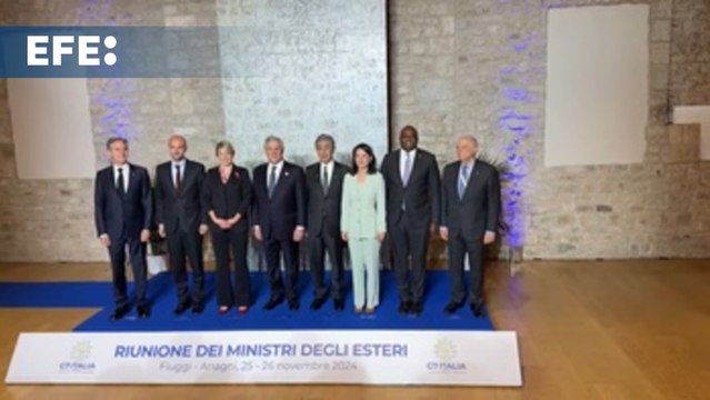 Foto de familia de los ministros de Exteriores del G7