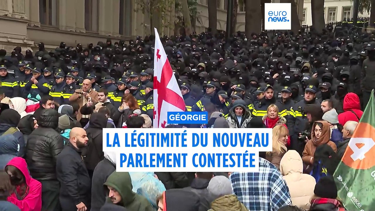 Forte mobilisation de l'opposition lors de la première session du nouveau Parlement géorgien