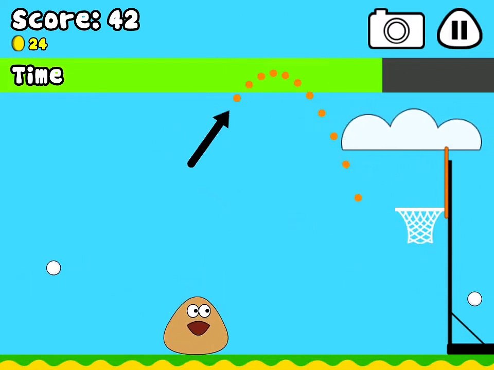 🏀 Pou’s Hoops Adventure – How Many Can You Score?