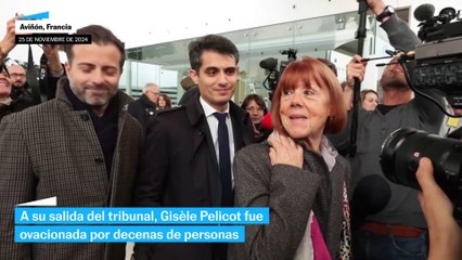 Gisèle Pelicot, ovacionada a su salida del Tribunal de Aviñón