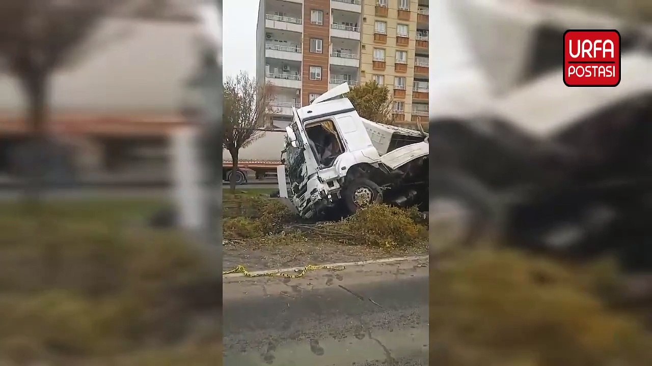 Şanlıurfa’da tır sürücüsü şeker komasına girince kaza yaptı!