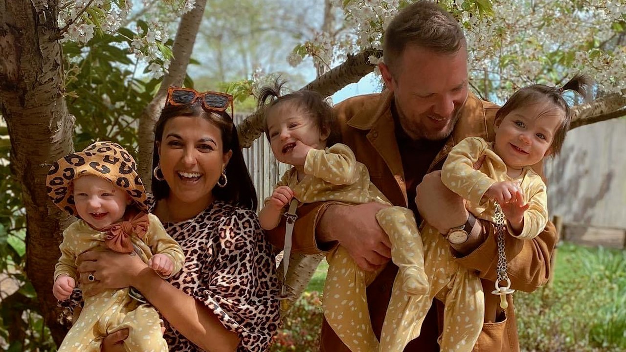 Mum who had two miscarriages now has rare triplets and says "we got all our babies back"