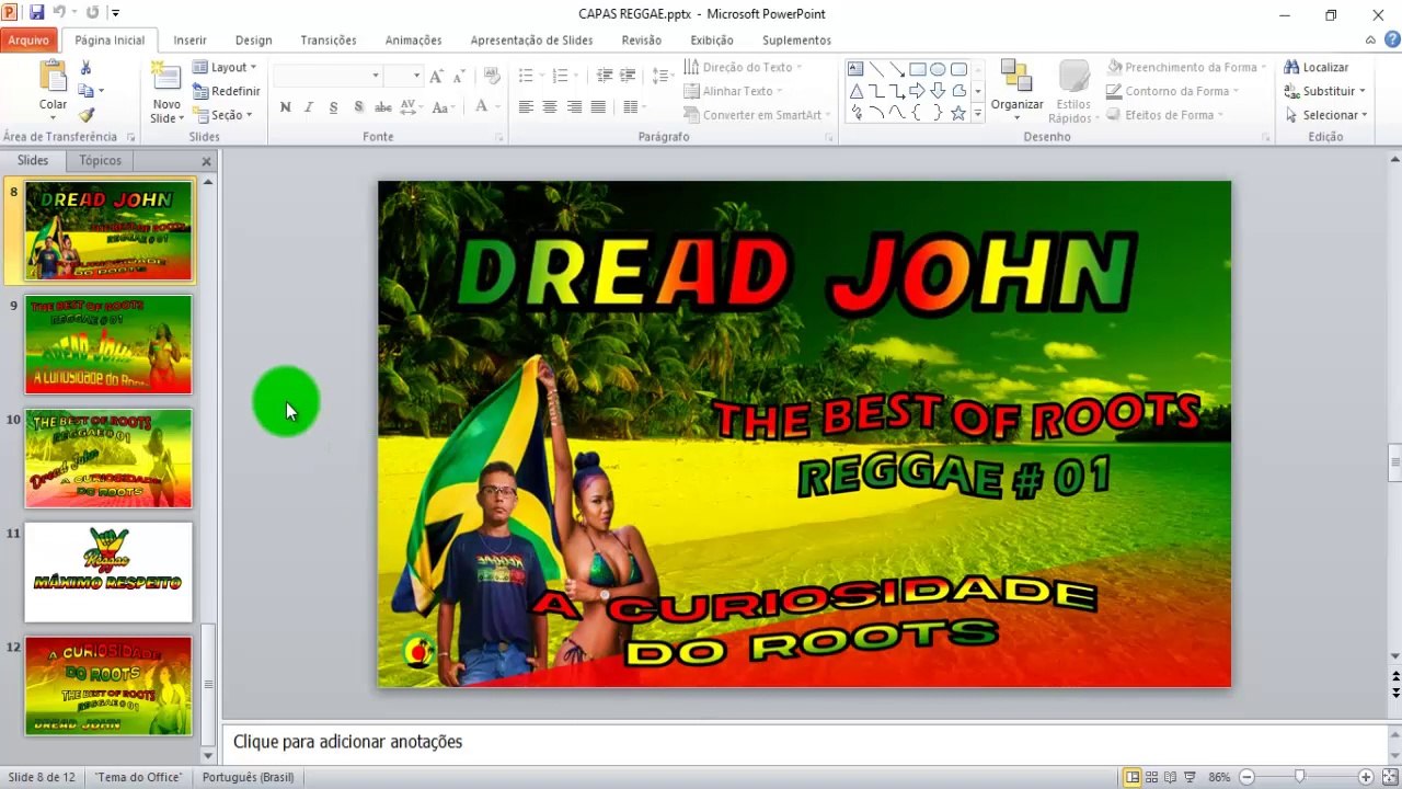 Como Criar Uma Imagem Nas Cores do Reggae Com O Office PowerPoint