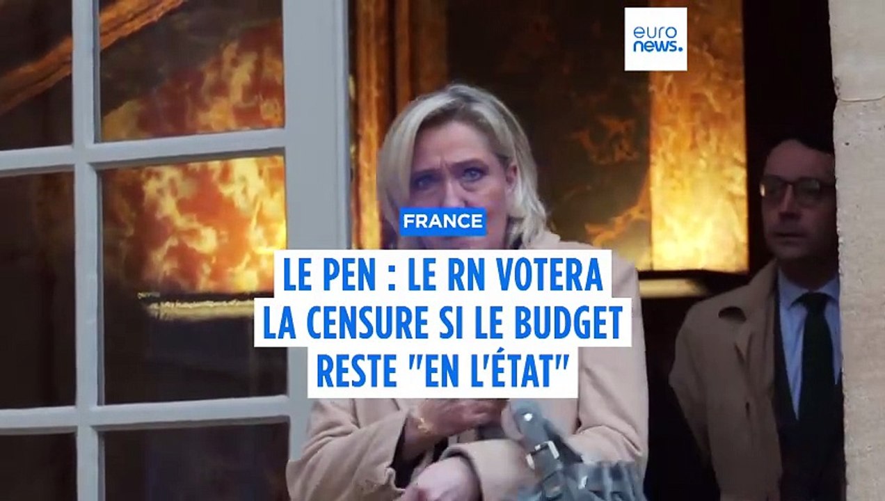 Budget 2025 : Marine Le Pen confirme sa volonté de censurer le gouvernement