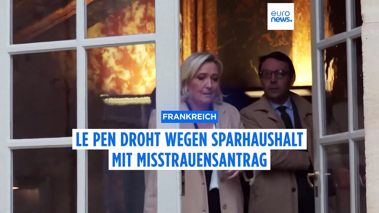 Le Pen droht französischer Regierung wegen Sparhaushalt mit Misstrauensantrag