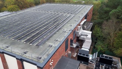 Aerial footage of the Wellington Sports Centre decarbonisation works