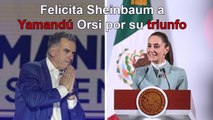 Reitera Sheinbaum su felicitación a Yamandú Orsi por su triunfo en Uruguay