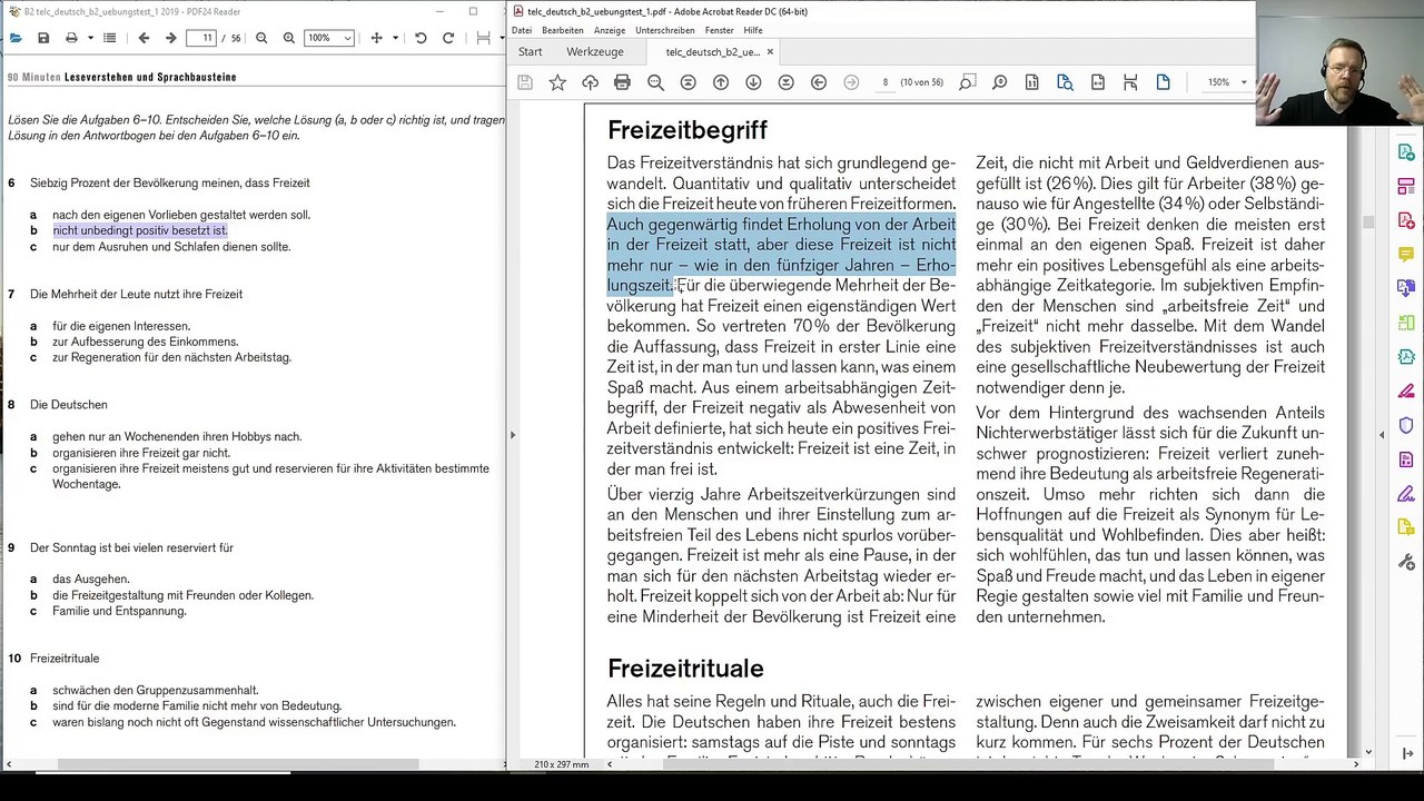 telc Deutsch B2 – Prüfung / 02 / Erklärung und Tipps zum Leseverstehen Teil 2