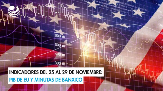 Indicadores del 25 al 29 de noviembre: PIB de EU y minutas de Banxico