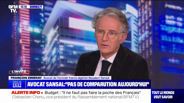 Arrestation de Boualem Sansal: Je tiendrais les autorités comme responsables de tout ce qu'il pourrait lui arriver