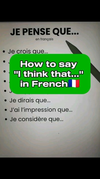 How to say "I think that" in French 🇨🇵|Improve your French with Alain and Moh 😀