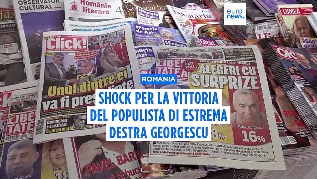 Elezioni in Romania, shock per la vittoria al primo turno del populista di estrema destra Georgescu