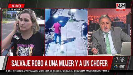 🔴LA MATANZA: SALVAJE ROBO ENTRE 5 A UNA MUJER Y UN CHOFER