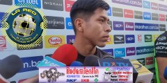 El jugador joven de la selección boliviana de fútbol Ervin Vaca diaologó con la prensa antes del entrenamiento en achumani