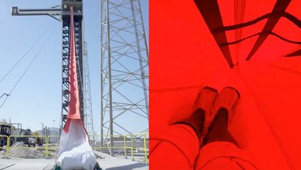 How It Feels To Slide Down A SpaceX Launch Pad Emergency Chute