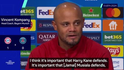 Kompany 'very happy' with Bayern defence following win over PSG