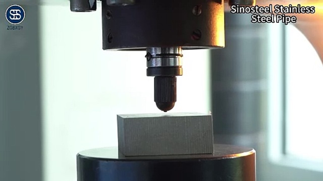 Hardness testing of raw materials for producing stainless steel pipes