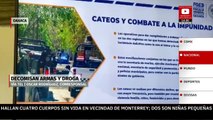 Aseguran armas y drogas durante operativos contra el narcomenudeo en Oaxaca