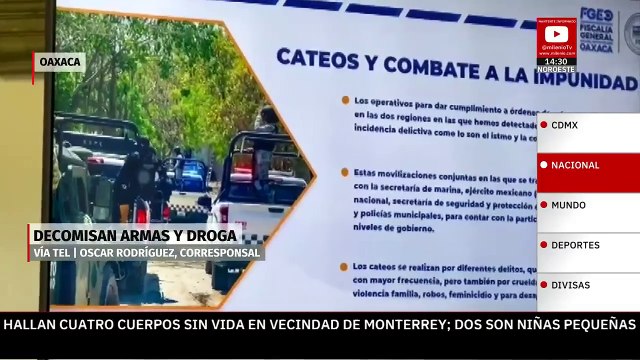Aseguran armas y drogas durante operativos contra el narcomenudeo en Oaxaca