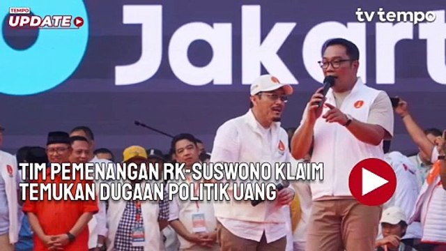 Tim Pemenangan Ridwan Kamil-Suswono Klaim Temukan Dugaan Politik Uang di Pilkada Jakarta
