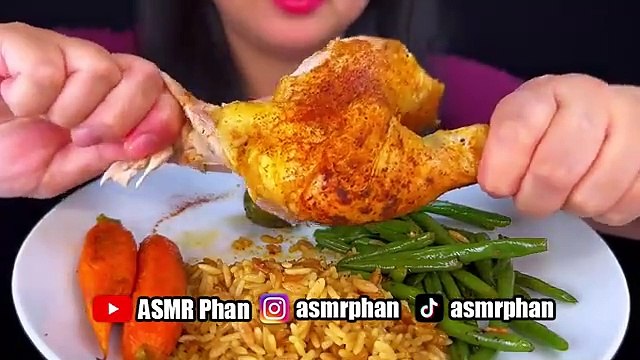 ROAST CHICKEN AND VEGGIES | MUKBANG | COOKING & EATING | ASMR Phan