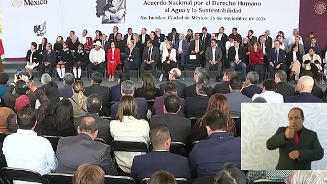 Claudia Sheinbaum reúne a gobernadores, empresarios, instituciones académicas y distritos de riego para firmar el Acuerdo por el Derecho Humano al Agua y la Sustentabilidad