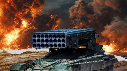 Cận cảnh "hỏa thần nhiệt áp" TOS-1A Nga san phẳng cứ điểm kiên cố của Ukraine ở Donetsk