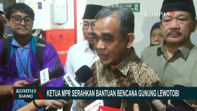 Ketua MPR Serahkan Bantuan Rp250 Juta untuk Korban Erupsi Gunung Lewotobi Lewat Baznas