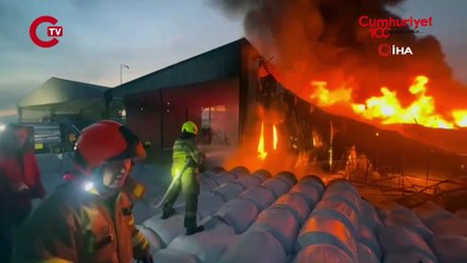 Susurluk’ta fabrikada yangın paniği 8 araç ve 20 personel müdahale etti!