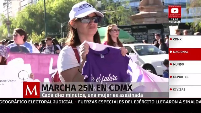 Marcha en México por el Día Internacional de la No Violencia contra Mujeres y Niñas