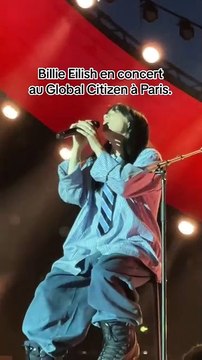 Billie Eilish en concert au Global Citizen à Paris.