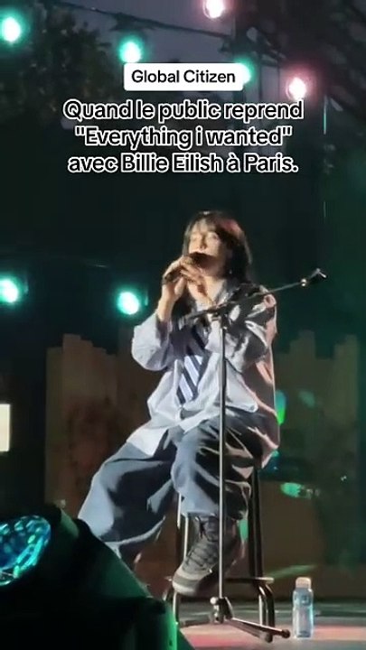 Quand le public du Global Citizen reprend "Everything i wanted" avec Billie Eilish à Paris.