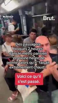 Des passagers bloqués 2 heures dans le métro parisien.