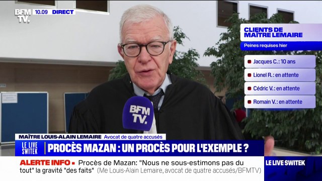 Viols de Mazan: l'avocat de quatre accusés dit espérer que la pression médiatique n'a pas pour effet d'aggraver les peines