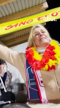 Au stade avec Mathis et le kop de Saint-Priest