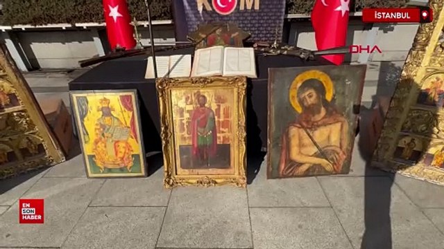 İstanbul’da tarihi eser operasyonunda üç döneme ait eserler ele geçirildi